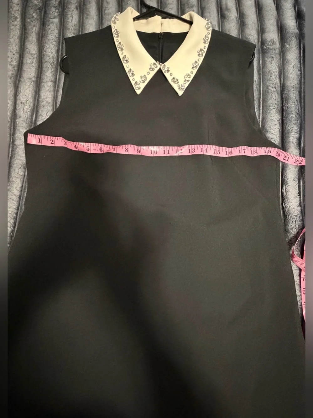 NEW J. Crew Black Mini Dress with White Collar